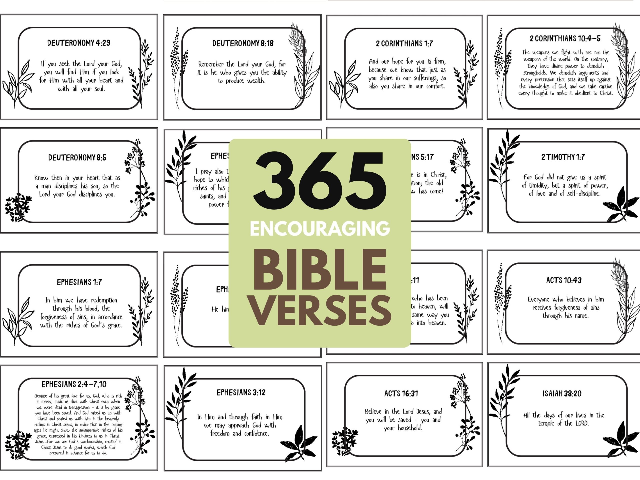 365 Printable Bible Verses For Daily Inspiration Bible Verse Worksheets Library