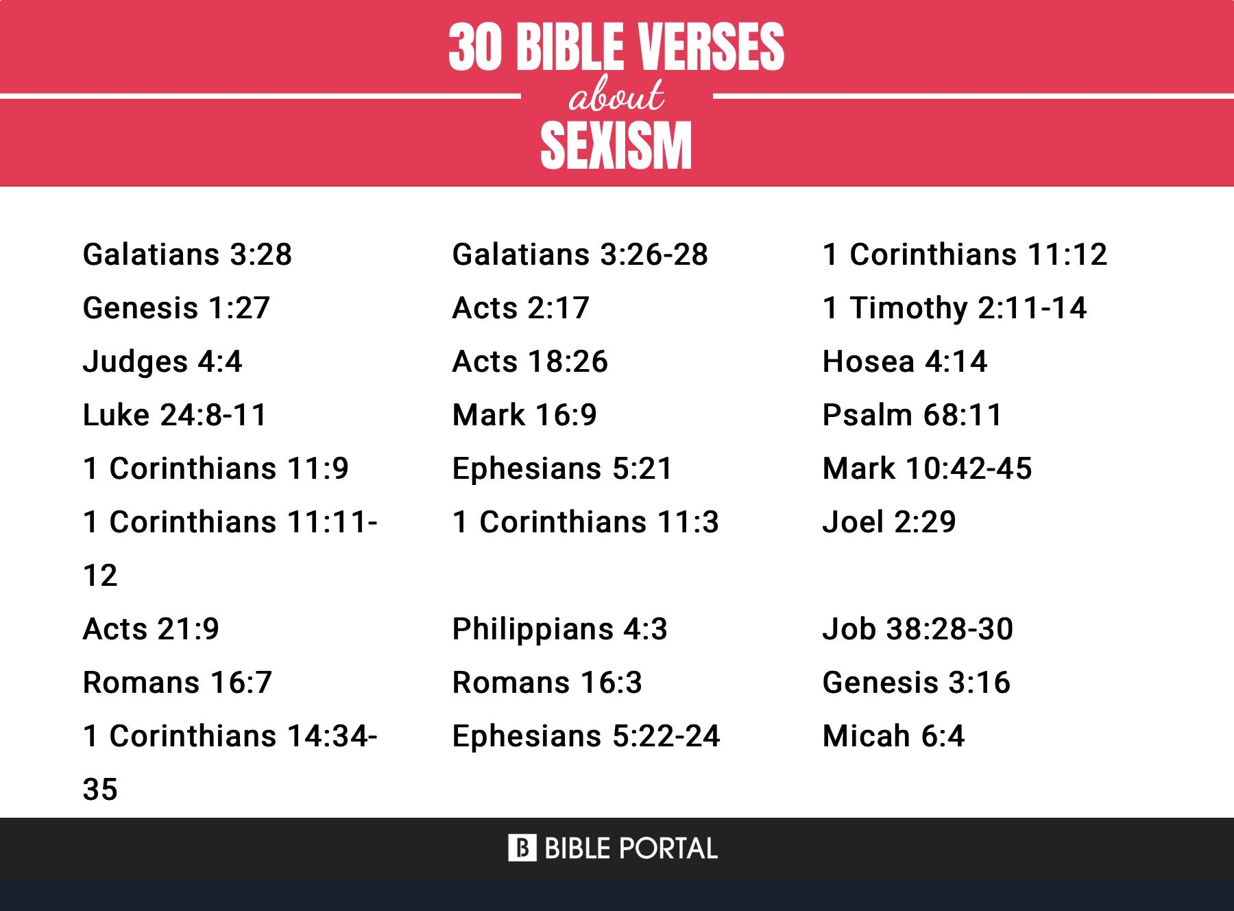 38 Bible Verses About Sexism