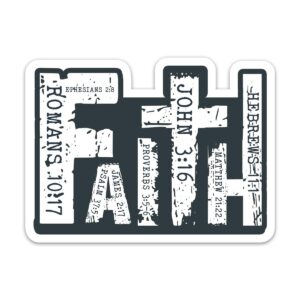 3PCs Faith Cross Bible Verse Sticker Christian Bible Quotes Stickers Insp EBay