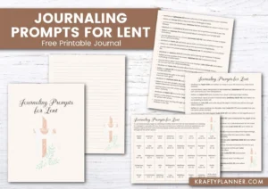 40 Journaling Prompts For Lent A Free Printable Journal Krafty Planner