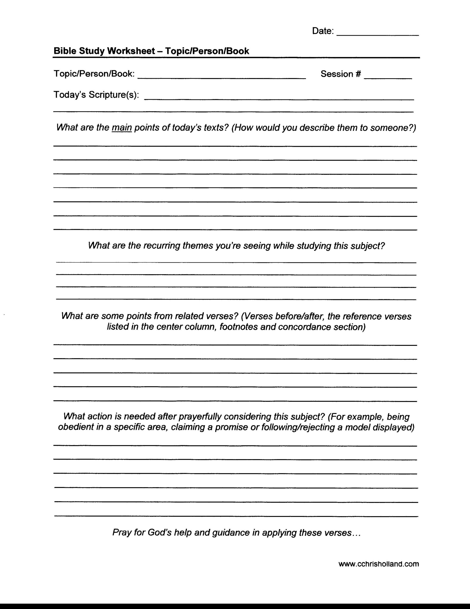 5 Free Printable Bible Study Worksheets For Christian Women Worksheets Library