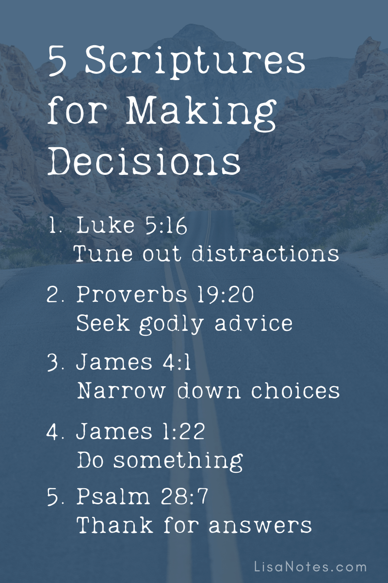 5 Scriptures For Making Decisions