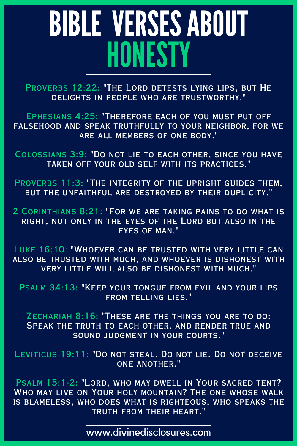 Bible Quotes About Honesty