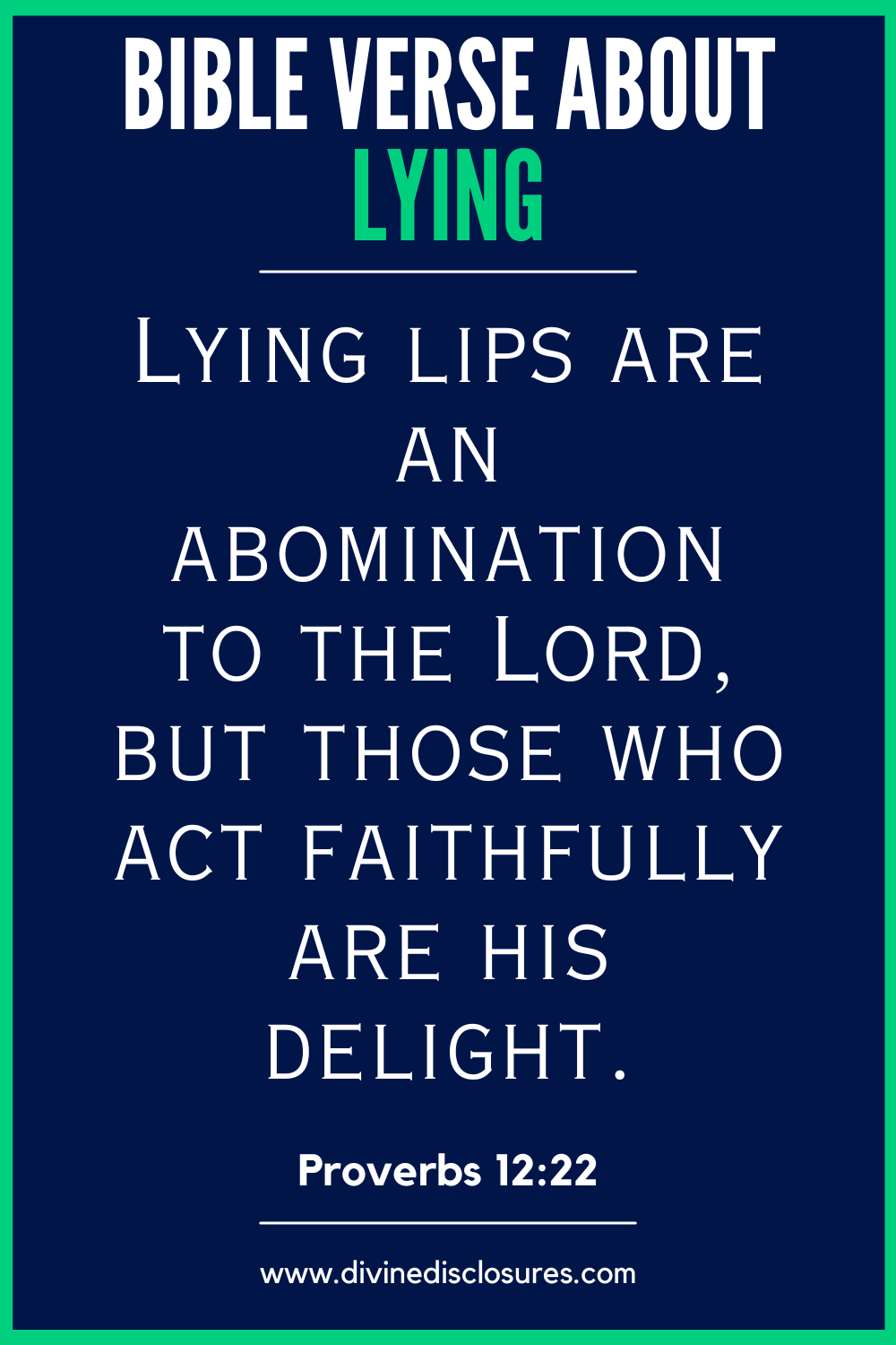 Bible Quotes About Lying And Cheating