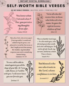 52 Encouraging Bible Verse Cards Self worth Scripture PDF Etsy Israel