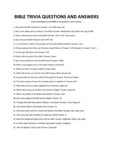 53 Bible Trivia Questions Answers Easy To Hard Mantelligence