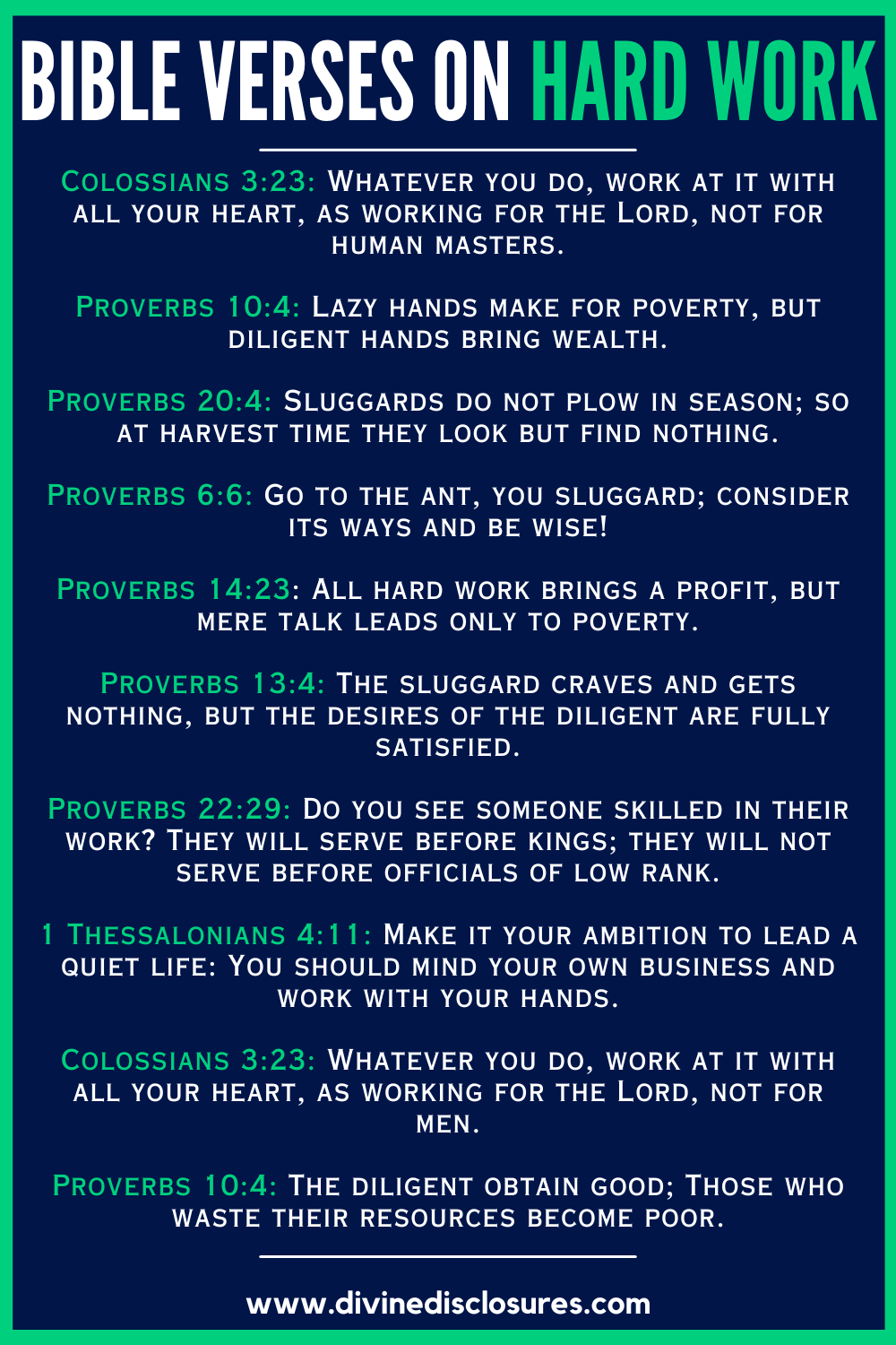 Bible Quotes About Working Hard