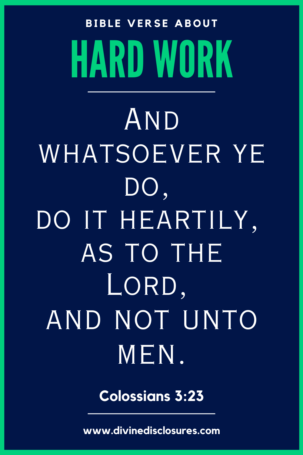 Hard Work Bible Quotes