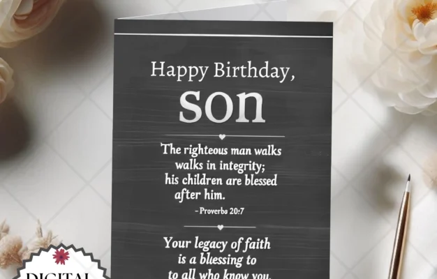 5x7 Custom Religious Birthday Card For Son Digital Download Bible Verse Proverbs 16 3 Printable Christian Birthday Card Son Keepsake Gift Etsy