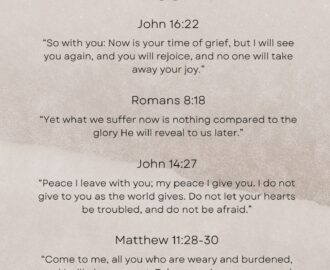 6 Verses About Grief To Include In Funeral Prayer Cards