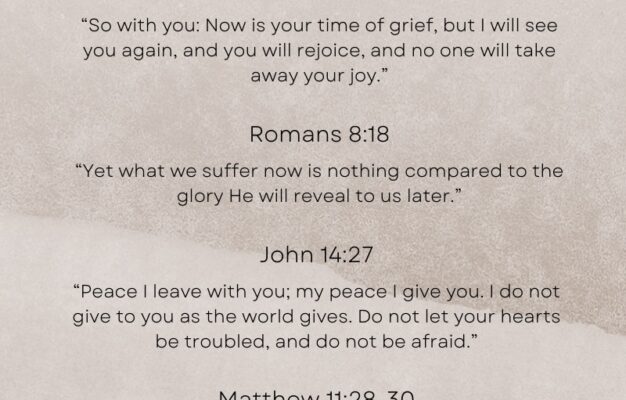 6 Verses About Grief To Include In Funeral Prayer Cards