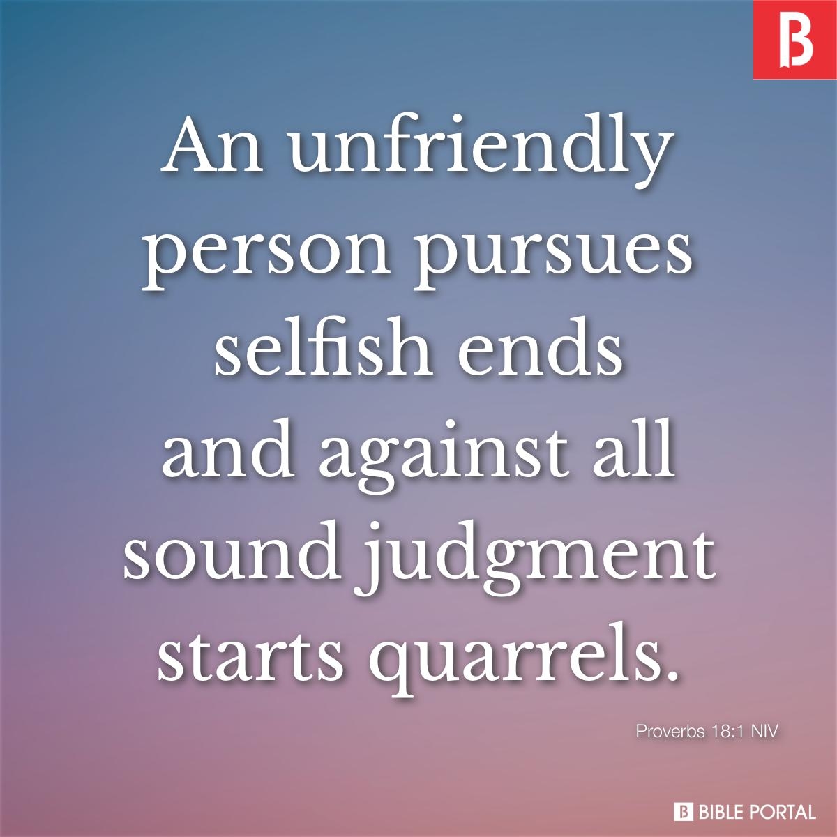 Bible Quotes About Being Selfish