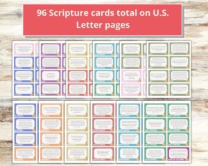 96 Printable Fruit Of The Spirit Color Coded Scripture Cards Bible Verse Cards Bible Verses