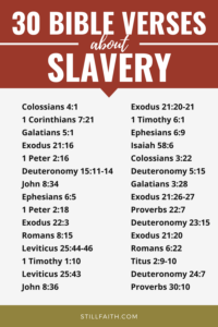 97 Bible Verses About Slavery KJV StillFaith