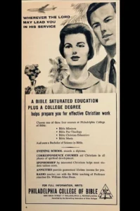 A Bible Saturated Education PLUS A College Degree Philadelphia College Of Bible 1960s R vintageads