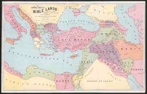 A General Map Of Bible Lands Combining Places Prominent In Both Old And New Testaments Library Of Congress