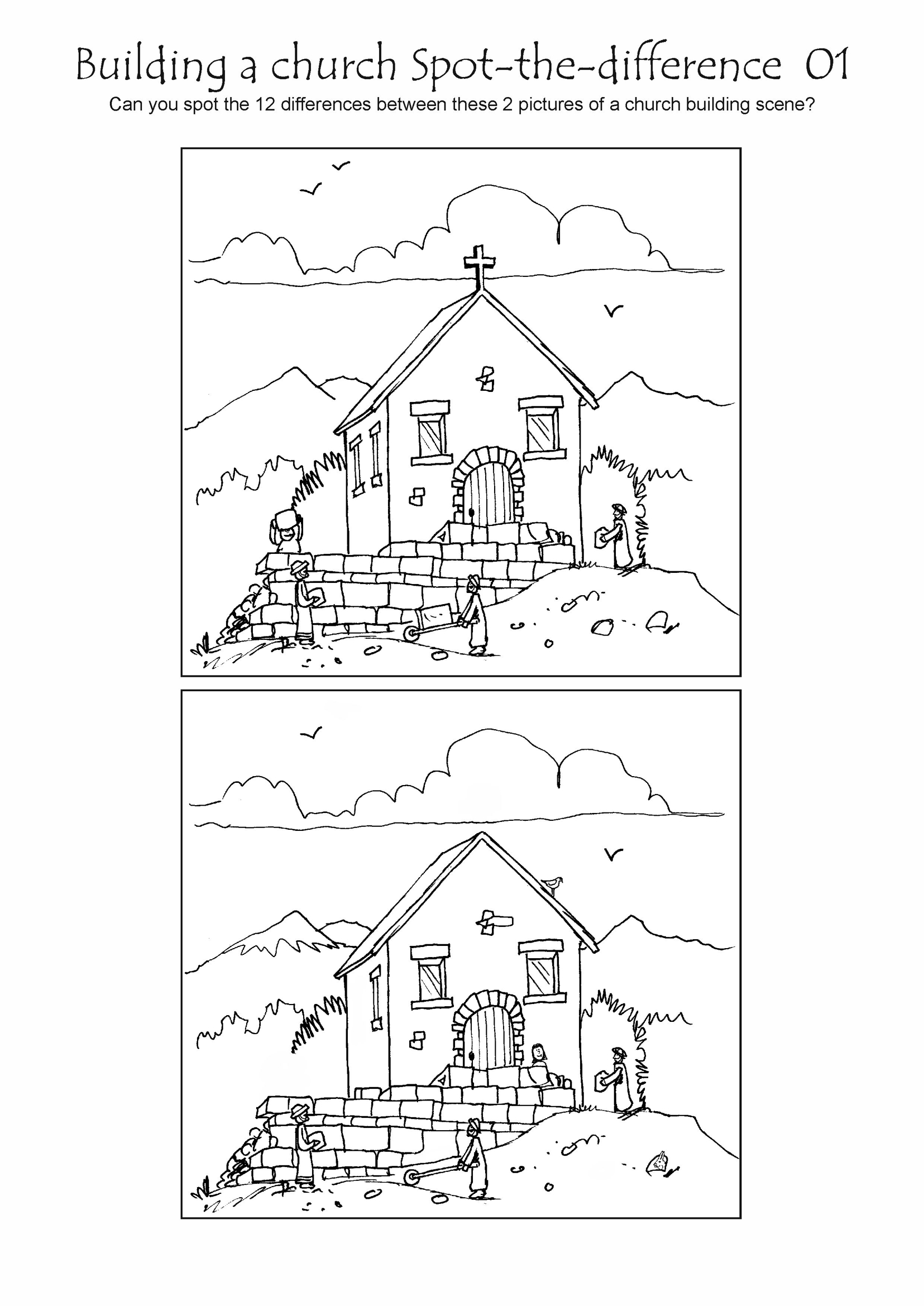 Activity Sheets Index Bible Cartoons