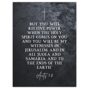 Acts 1 8 You Will Be My Witness Christian Bible Verse Quote Scripture Typography Extra Large XL Wall Art Poster Print Walmart