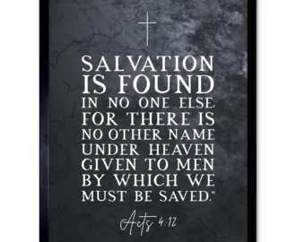 Acts 4 12 Salvation Is Found In No One Else Christian Bible Verse Quote Scripture Typography Large Wall Art Poster Print Thick Paper 18X24 Inch Walmart