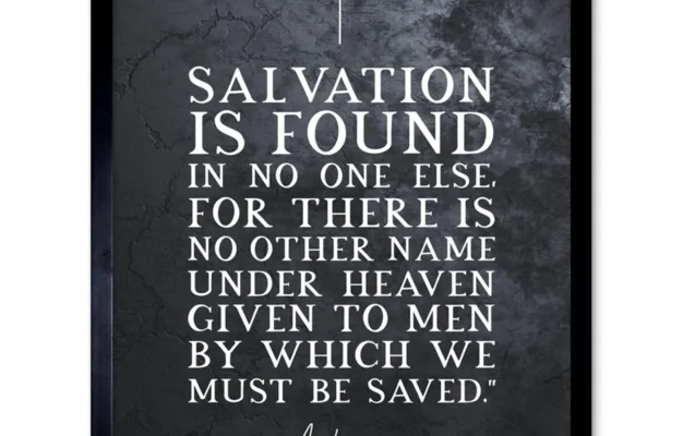 Acts 4 12 Salvation Is Found In No One Else Christian Bible Verse Quote Scripture Typography Large Wall Art Poster Print Thick Paper 18X24 Inch Walmart