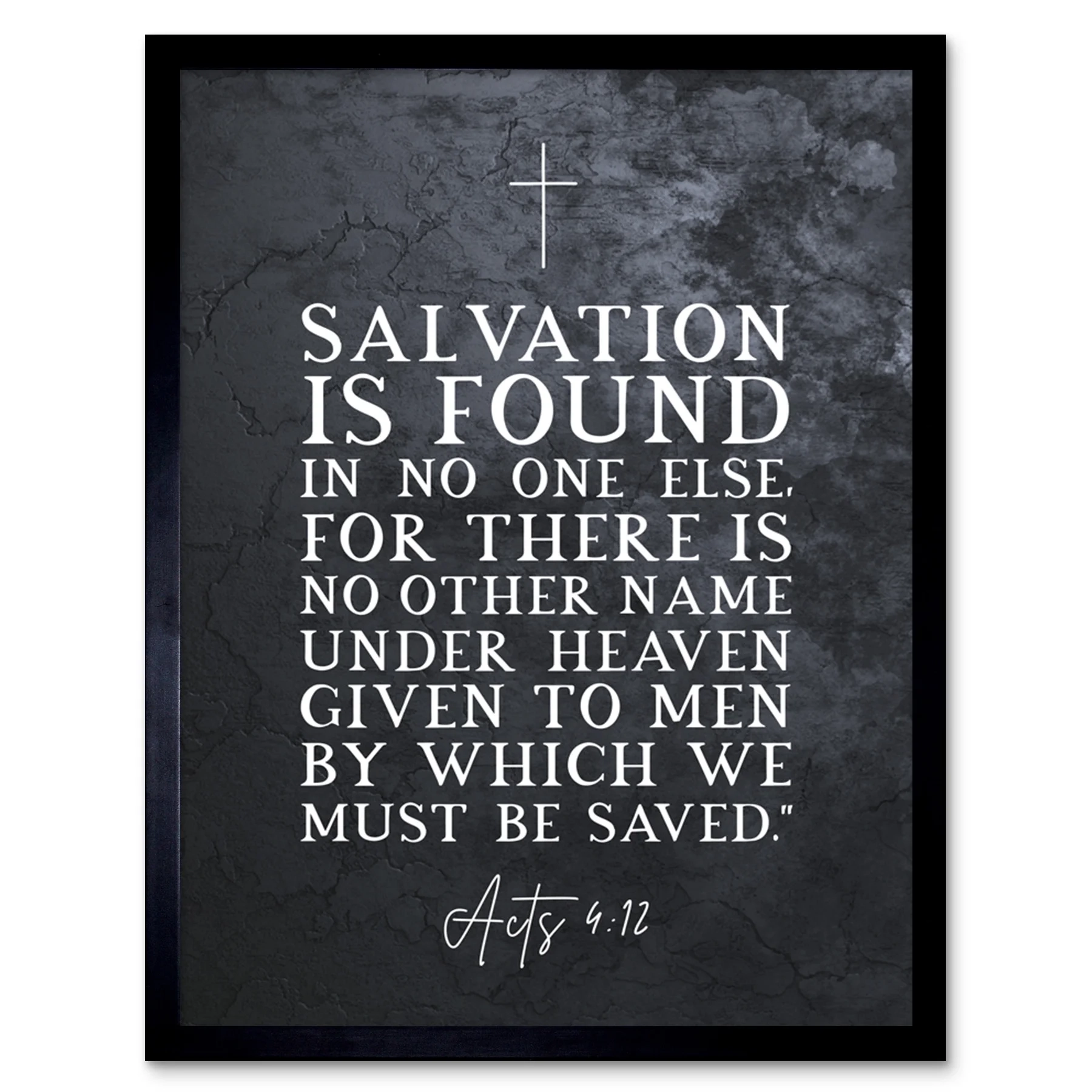 Acts 4 12 Salvation Is Found In No One Else Christian Bible Verse Quote Scripture Typography Large Wall Art Poster Print Thick Paper 18X24 Inch Walmart