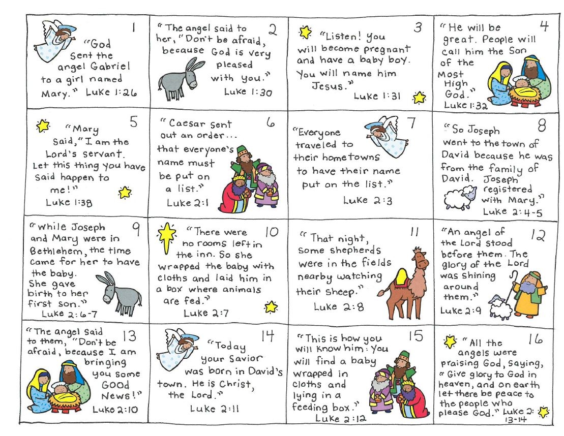 Bible Verses Advent Calendar Printable