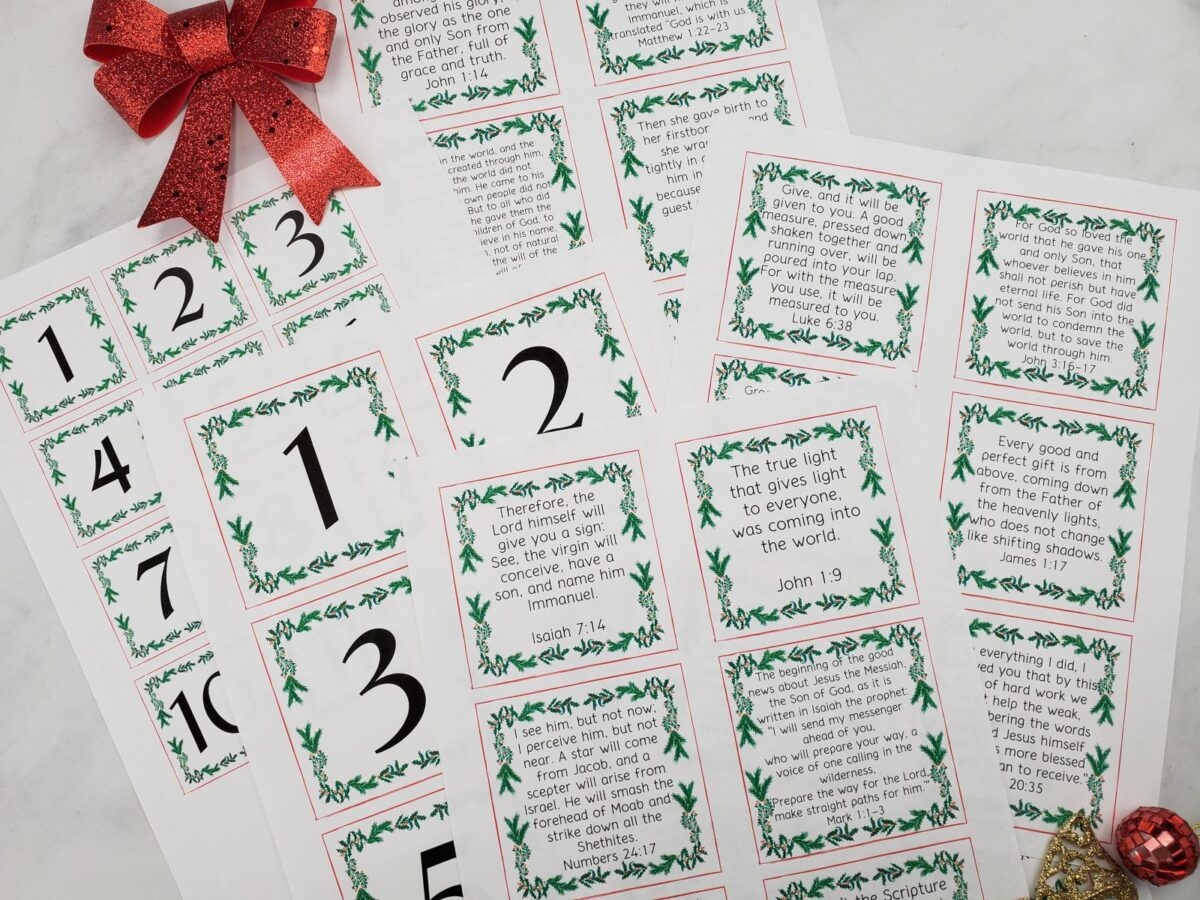 Bible Quotes For Advent Calendar
