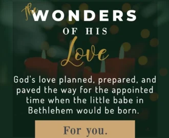 Advent Meditations The Wonders Of His Love Scripture Paths