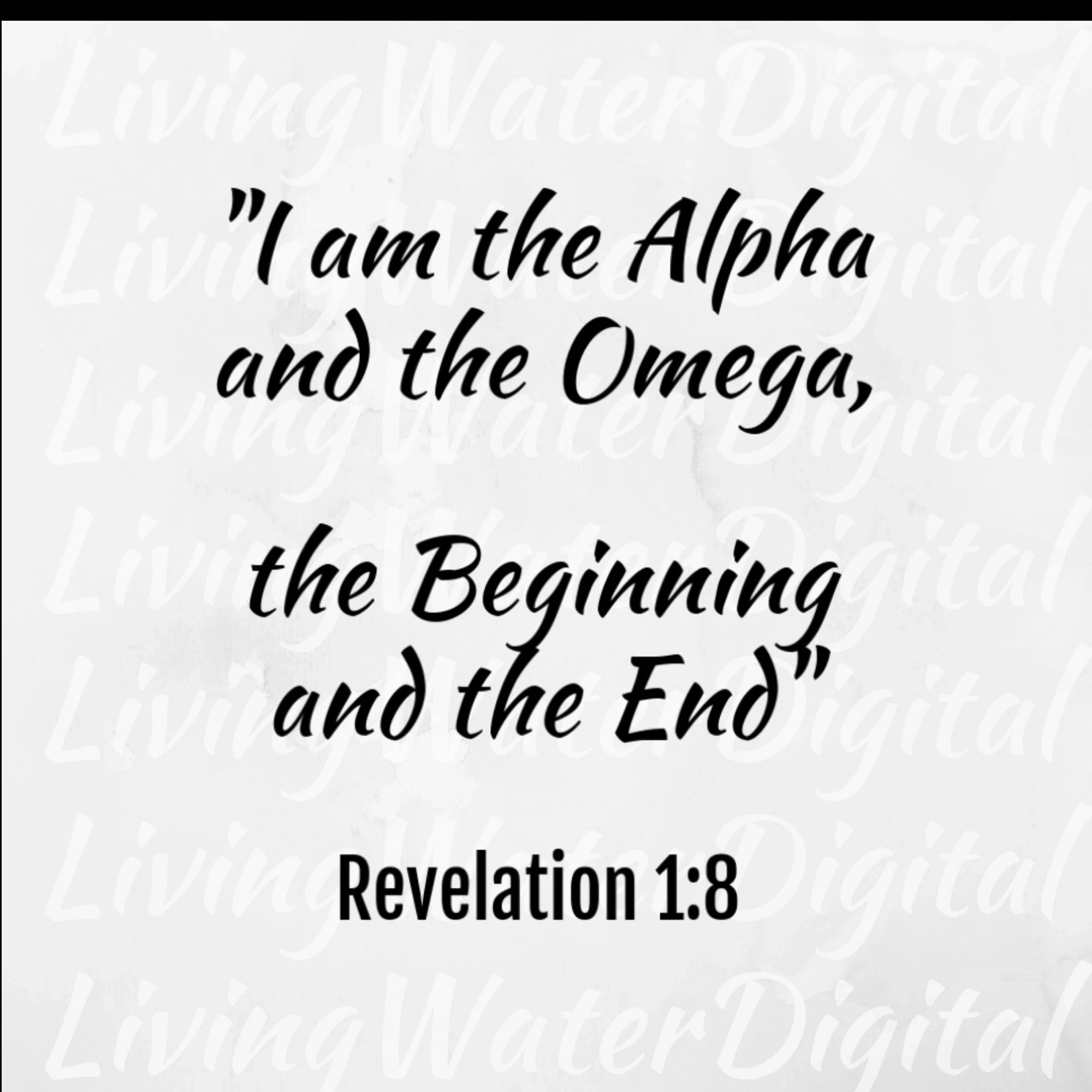 Alpha And Omega Revelation 1 8 SVG PNG Bible Verse digital Download Etsy