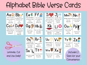 Alphabet Bible Verse Cards Printable ABC Bible Flashcards Preschool Letters Preschool Curriculum Memory Verse Preschool Bible Verse Etsy Israel