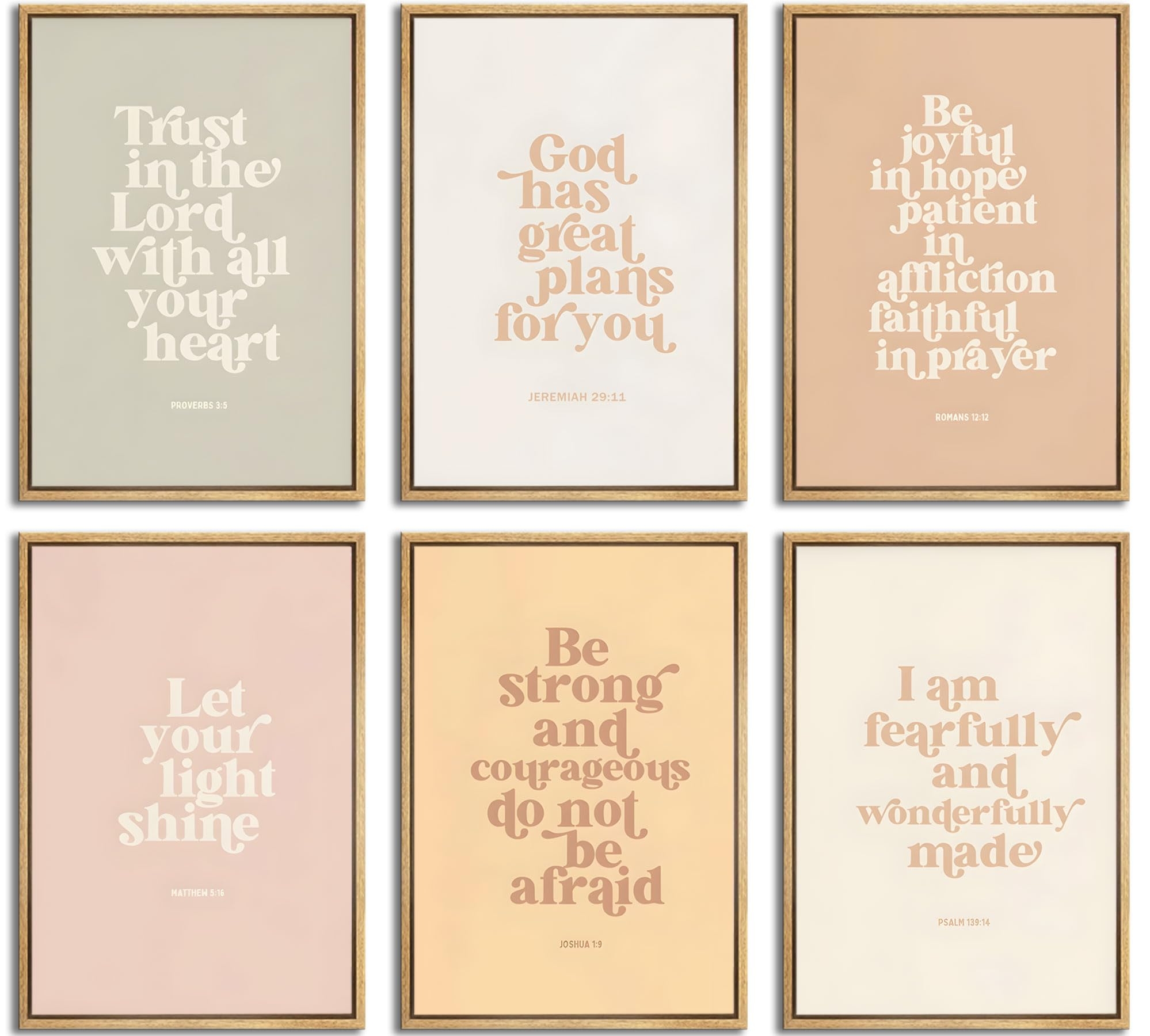 Amazon 6pcs Children s Bible Verse Wall Art Christian Education Posters Prints Pictures Inspirational Quote Canvas Paintings Unisex Bible Wall Decor Boho Artwork Christian Classroom Decorate Unframed Posters Prints