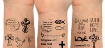 Amazon 72 Pcs Christian Motivational Bible Verse Quotes Words And Cross Temporary Tattoos For Adults Inspirational Believe Strength In God Realistic Black English Word Tattoo For Women Men 727 Beauty