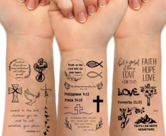 Amazon 72 Pcs Christian Motivational Bible Verse Quotes Words And Cross Temporary Tattoos For Adults Inspirational Believe Strength In God Realistic Black English Word Tattoo For Women Men 727 Beauty
