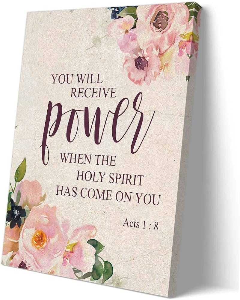 Amazon Acts 1 8 Scripture Wall Art Bible Quotes Poster Printing Decor Aesthetic Paintings On Canvas For Living Room Vertical Artwork Kitchen Modern Picture 20x30inch 50x75cm Framed Posters Prints