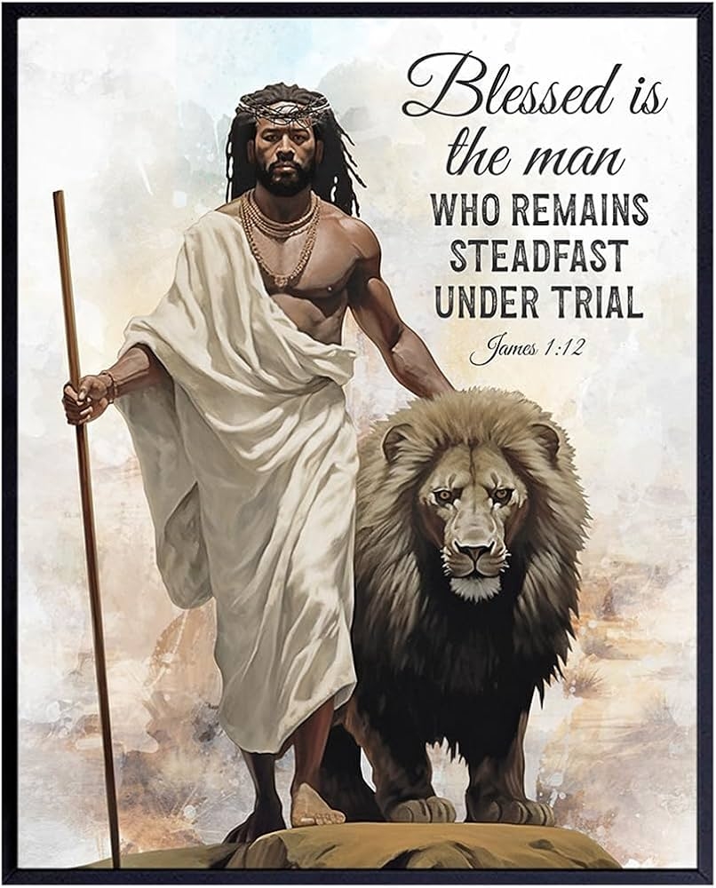 Amazon African Americans Jesus Wall Art Jesus Christ Christian Gifts For Black Men Black Man Bible Verses Scripture Wall Decor African American Art Faith Poster Spiritual Religion