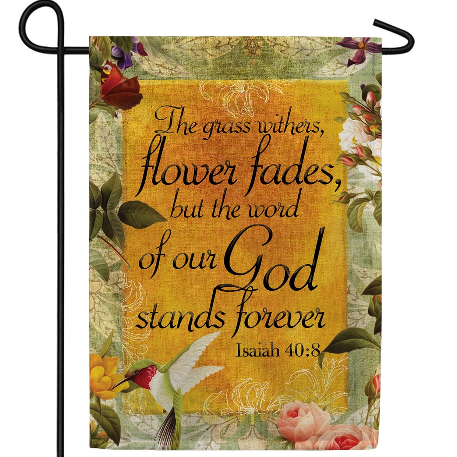 Amazon America Forever Bible Verse Garden Flag 12 5 X 18 Inch Isaiah 40 8 God Stands Christian Quotes Double Sided Religious Outdoor Yard Decorative Inspirational Patio Lawn Garden