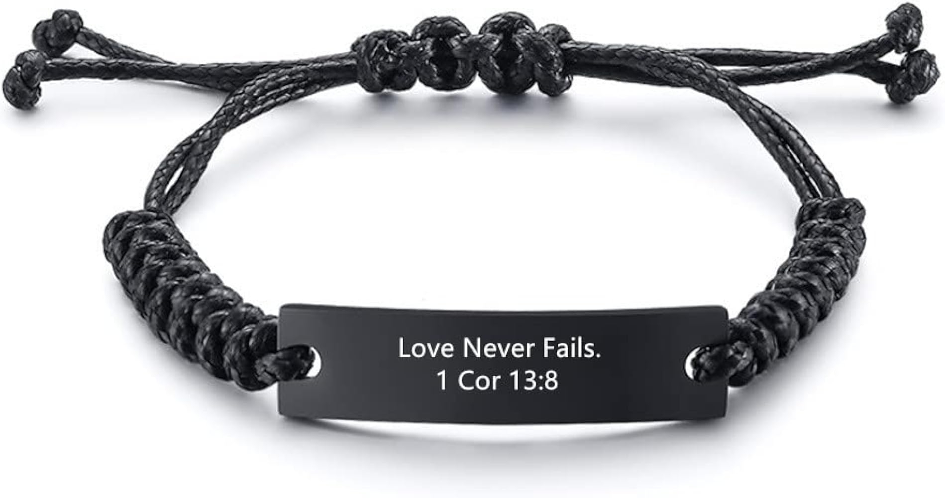 Amazon AMRECH 1 Cor 13 8 Bible Verse Scripture Quotes Bracelet For Men Women Adjustable Stainless Steel Leather Bracelets Inspirational Religious Reminder Jewelry Gift For Him Her Clothing Shoes Jewelry