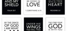 Amazon Andaz Press Black White Christian Bible Quotes Wall Art Poster Home Decor 8 5x11 inch Formal Trust In The Lord With All Your Heart Proverbs 3 5 Corinthians Psalm Joshua 6 Pack Posters Prints