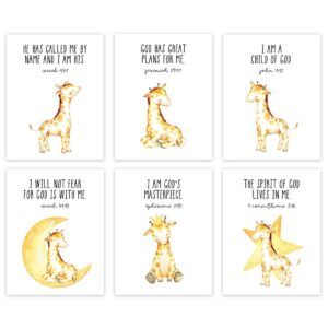 Amazon Andaz Press Christian Bible Verses Quotes Nursery Kids Bedroom Unframed Hanging Wall Art Poster Decor 8 5x11 inch Giraffe Graphics Theme I Am A Child Of God 6 Pack No Frames Everything Else