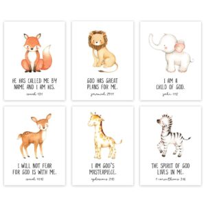 Amazon Andaz Press Christian Bible Verses Quotes Nursery Kids Bedroom Unframed Hanging Wall Art Poster Decor 8 5x11 inch Jungle Safari Animals Theme I Am A Child Of God 6 Pack No Frames Everything