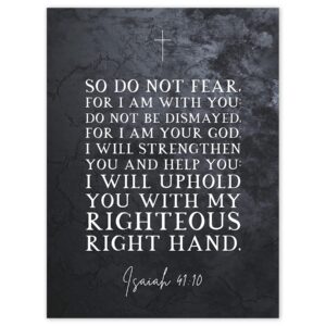 Amazon Artery8 Isaiah 41 10 Do Not Fear For I Am With You I Am Your GOD Christian Bible Verse Quote Scripture Typography Art Print Canvas Premium Wall Decor Poster Mural Posters