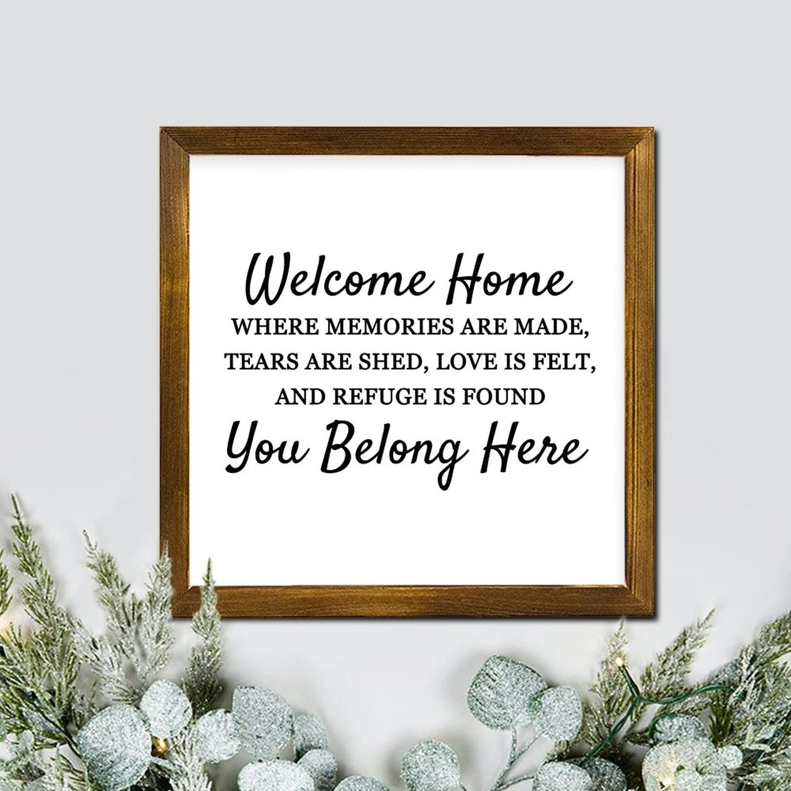 Amazon Bible Verse Christian Scripture Country Wood Frame Sign Welcome Home Where Memories Are Made Frame Signs Funny Quote Rustic Wall Art Decor For Hotel Home Garage Shop Bar Housewarming Gift 