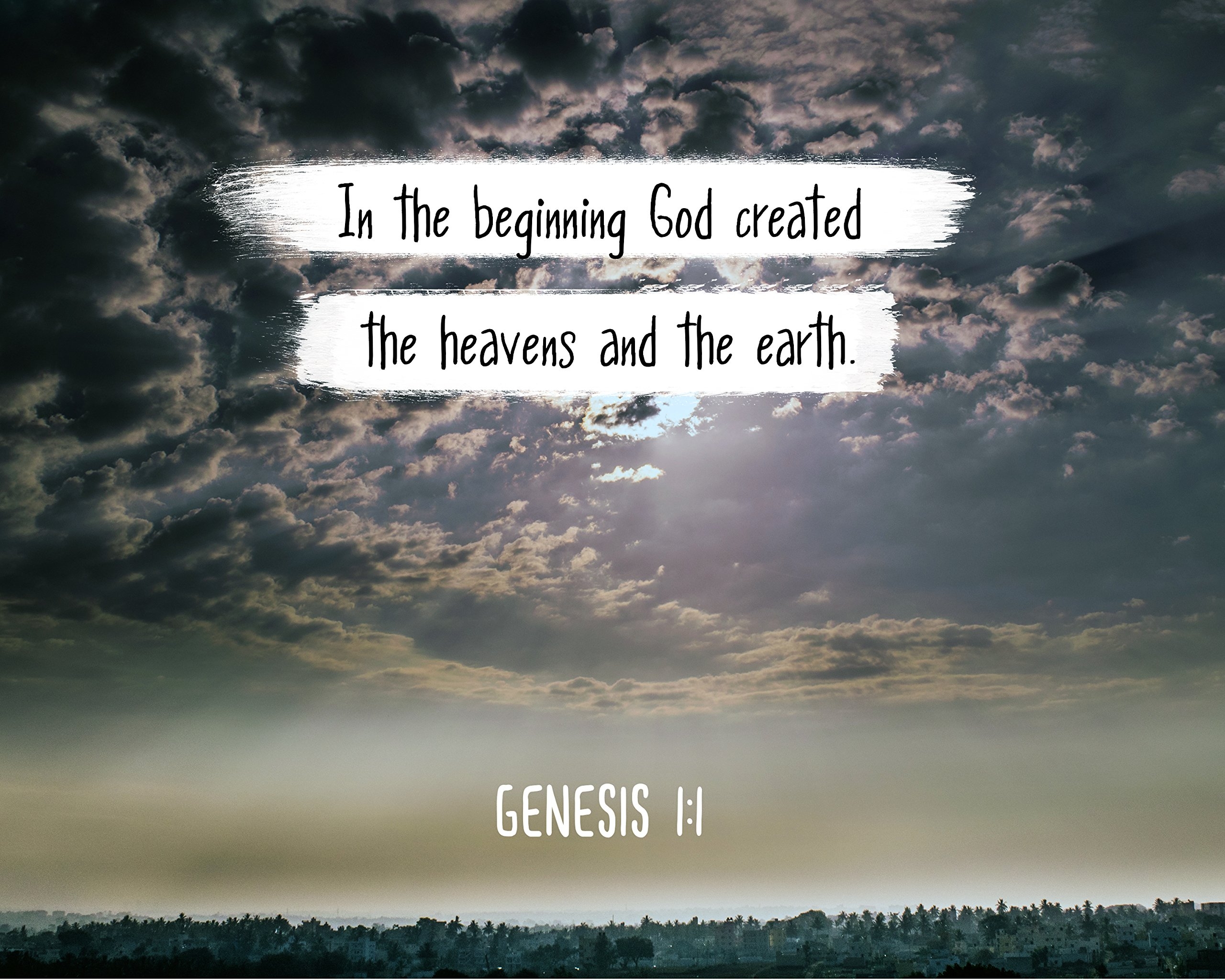 Amazon Bible Verse Genesis 1 1 In The Beginning God Created The Heavens 8x10 Unframed Photo Christian Poster Framed Picture Wall Decor Print Spiritual Inspirational Verses And Quotes Posters Prints