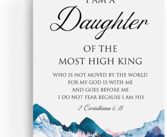 Amazon Bible Verse Inspirational Wall Decor I Am A Daughter Of The Most High King 2 Corinthians 6 18 Christian Gifts For Women Girls Scripture Wooden Hanging Sign For Modern Home Office 8
