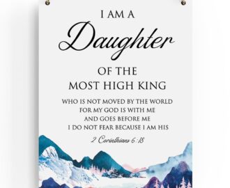 Amazon Bible Verse Inspirational Wall Decor I Am A Daughter Of The Most High King 2 Corinthians 6 18 Christian Gifts For Women Girls Scripture Wooden Hanging Sign For Modern Home Office 8
