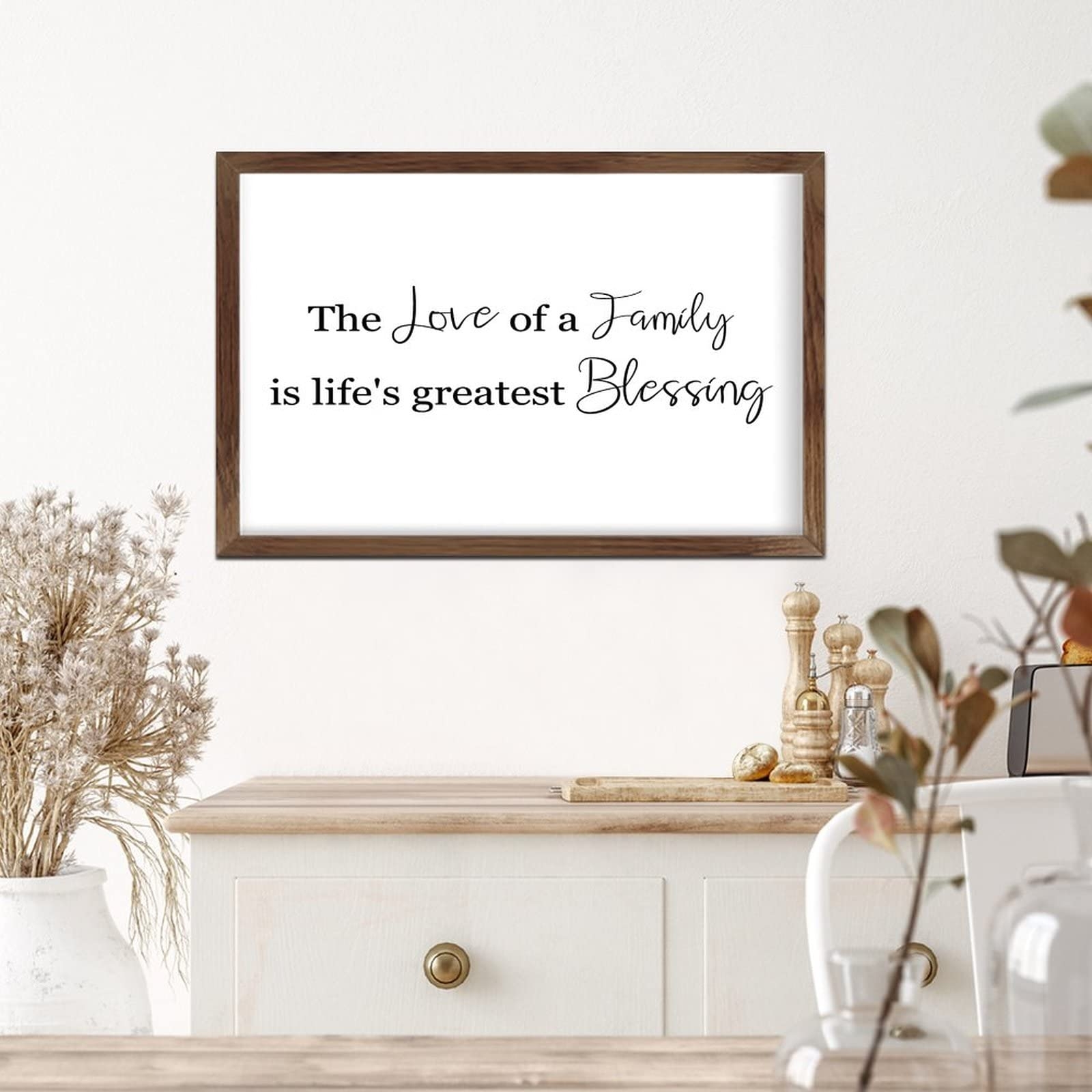 Amazon Bible Verse Wood Framed Signs The Love Of A Family Is Life s Greatest Blessing Christian Home Decor Scripture Wooden Plaque Inspirational Quote Wall Art For Bedroom Bathroom Kitchen 8x12in Home