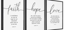 Amazon Bible Verses 3 Piece Canvas Wall Art Decor Framed Wall Art Ready To Hang Faith Hope And Love Wall Art For Living Room Large Size Christian Art Religious Quotes Wall Decor