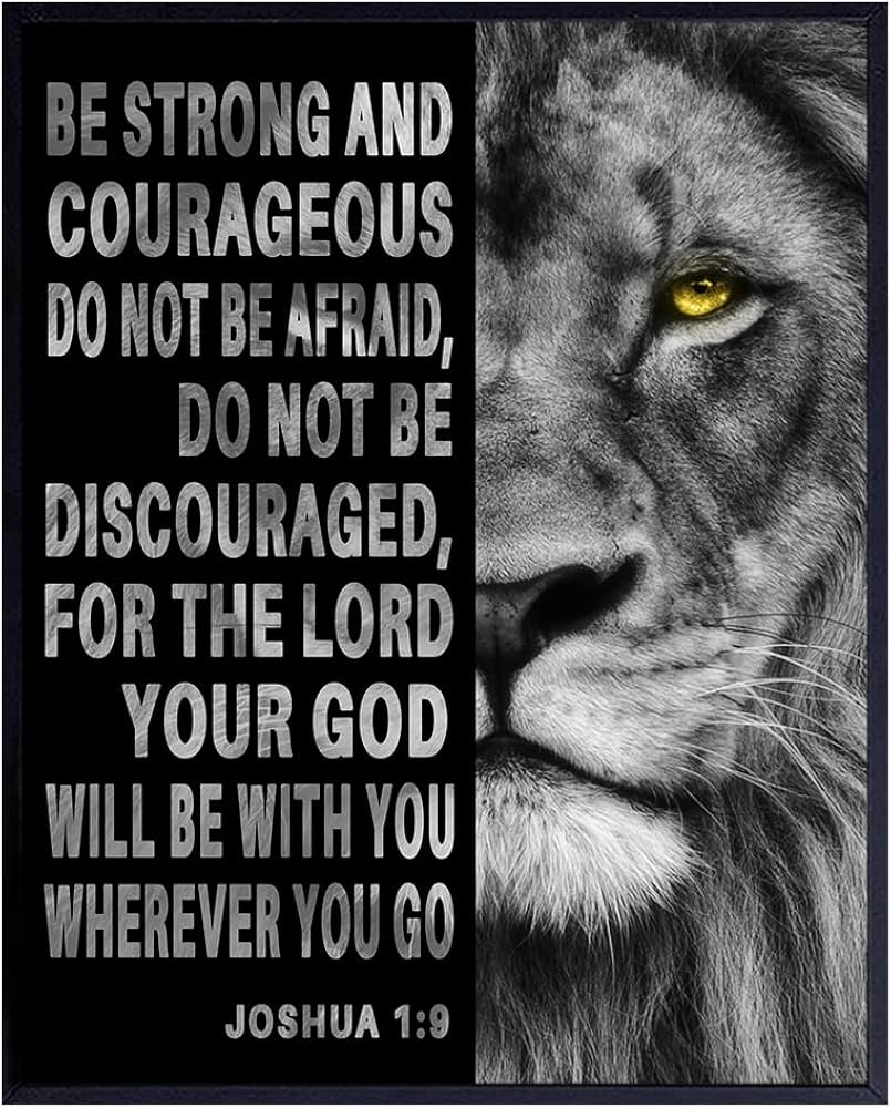 Amazon Bible Verses Wall Decor For Men Joshua 1 9 Christian Poster Spiritual Gifts Mens Christian Quotes Masculine Home Decor God Quotes Christianity Spirituality Inspirational Quote Catholic Art YELLOWBIRD