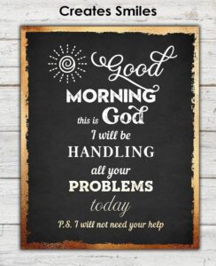 Amazon Buzz Unplugged Good Morning This Is God Inspirational Bible Verses Christian Scripture Positive Quotes Religious Bible Verse Wall Art Decor For Home Office Unframed Posters 8x10 Home