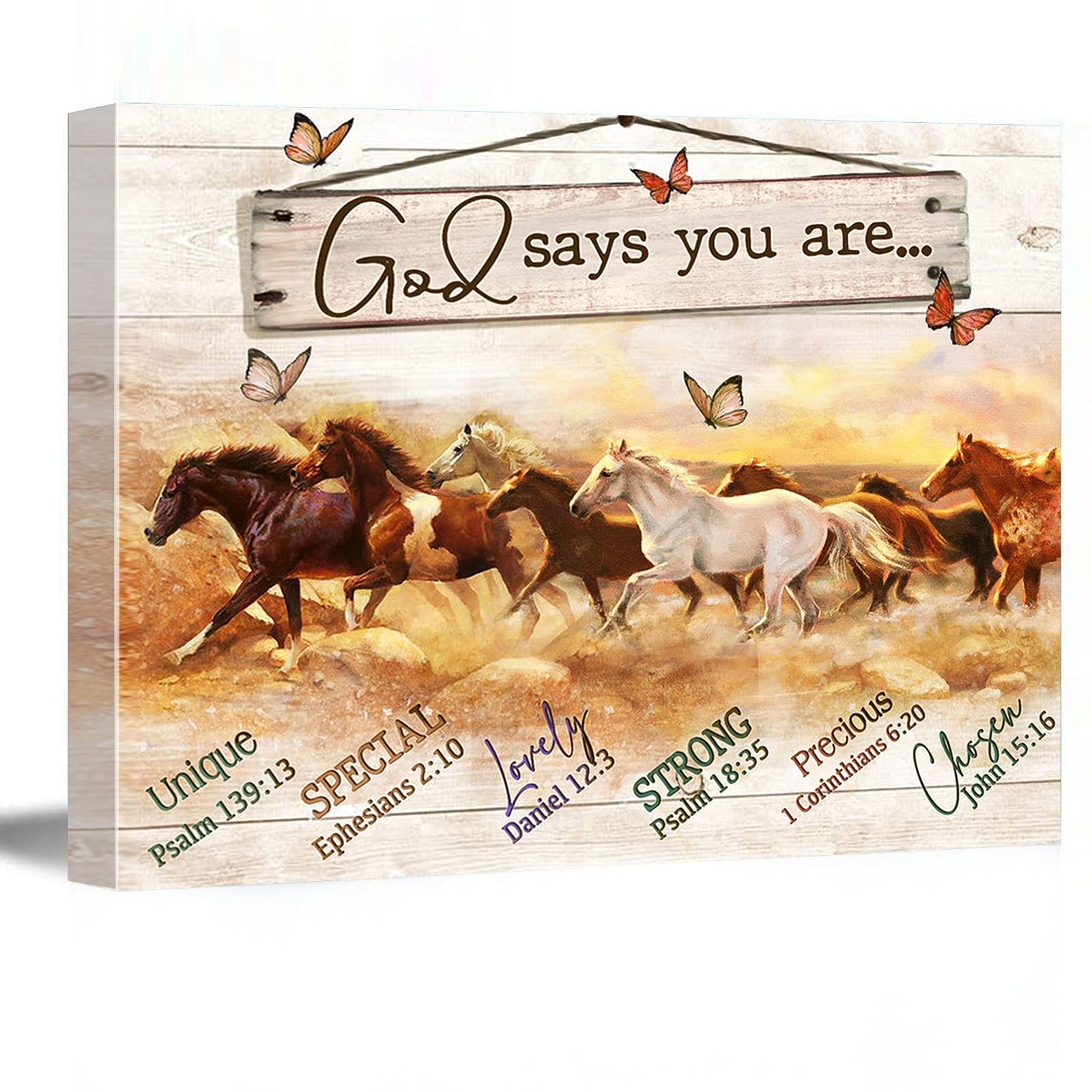 Amazon Canvas Wall Art Modern Home Art Horses Canvas God Says You Are Bible Quotes Artwork Wall Art For Living Room Office Decor Framed Ready To Hang 12 x18 Posters Prints